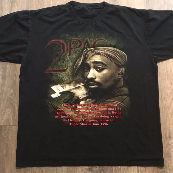 VINTAGE Y2K TUPAC RAP TEE - Picture 6 of 6